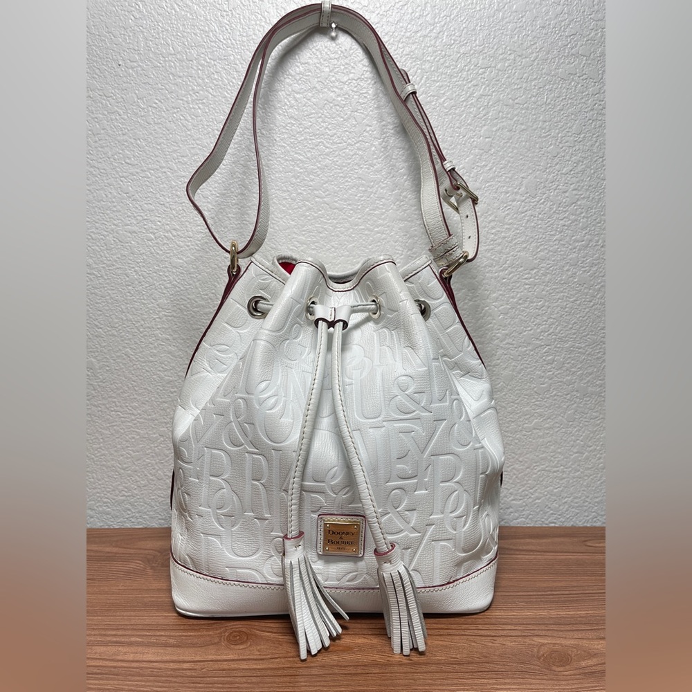 Dooney & Bourke DB Retro White Drawstring Bag